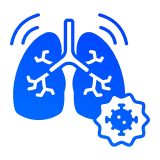заболевание дыхательной системы (пневмонии, опухоли)
